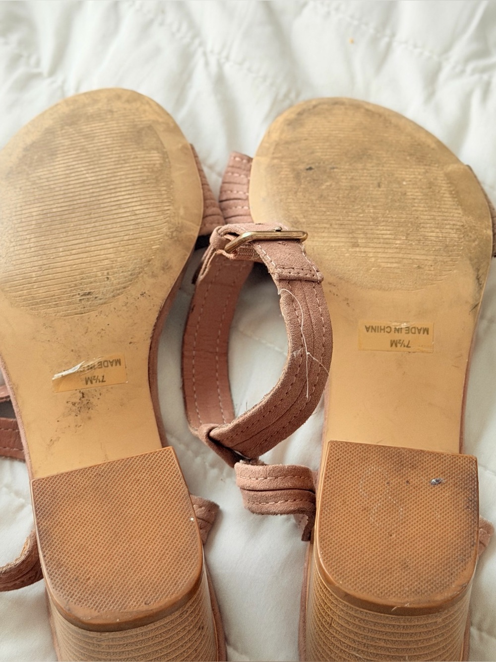 Penny Loves Kenny Tan Suede Block Heel Sandals - Picture 5 of 5